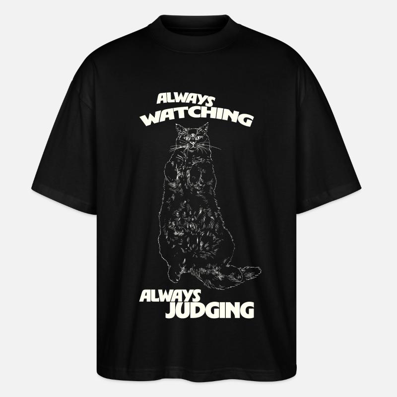 IMMER BEOBACHTEND, IMMER URTEILEND - Stanley/Stella Oversized Unisex Bio T-Shirt Blaster 2.0 - Schwarz