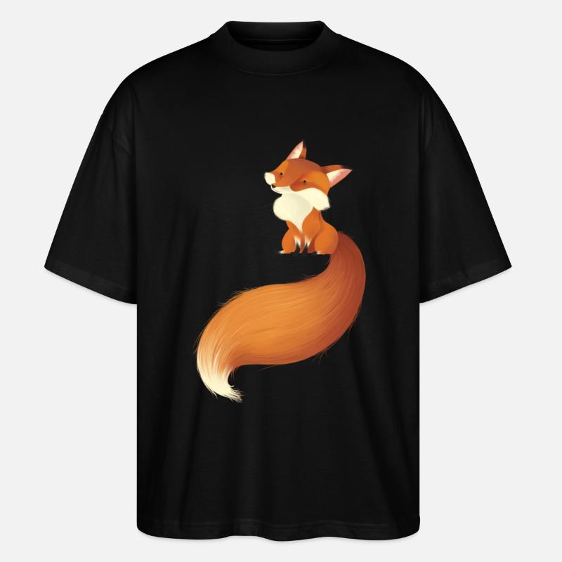 Fuchs - Stanley/Stella Oversized Unisex Bio T-Shirt Blaster 2.0 - Schwarz