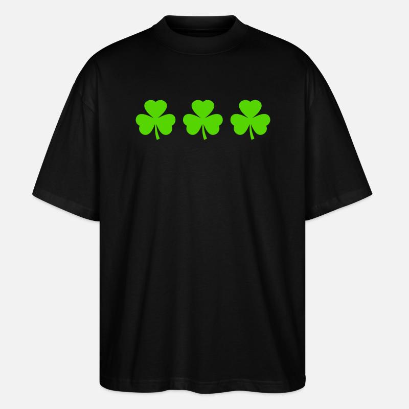 Trèfle d’Irlande Trèfles - T-shirt bio Blaster 2.0 coupe oversize Stanley/Stella Unisexe - noir