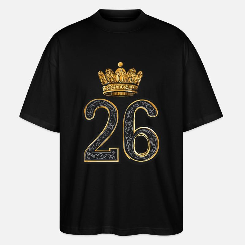 26 Nombre Couronne - T-shirt bio Blaster 2.0 coupe oversize Stanley/Stella Unisexe - noir