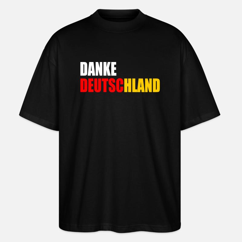 Danke deutschland - Stanley/Stella Oversized Unisex Bio T-Shirt Blaster 2.0 - Schwarz