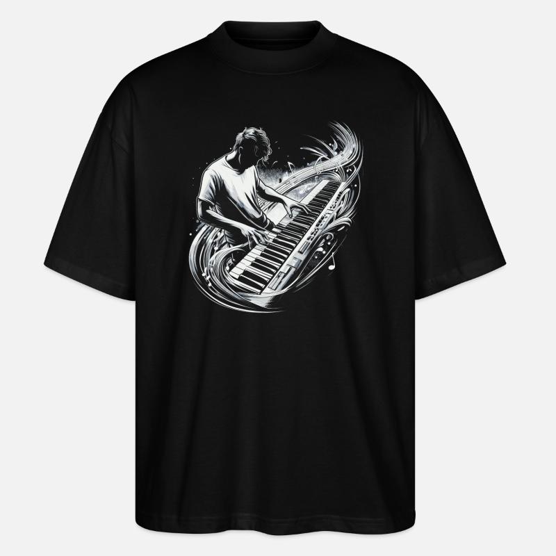 Keyboarder Keyboard - Stanley/Stella Oversized Unisex Organic T-shirt Blaster 2.0 - black