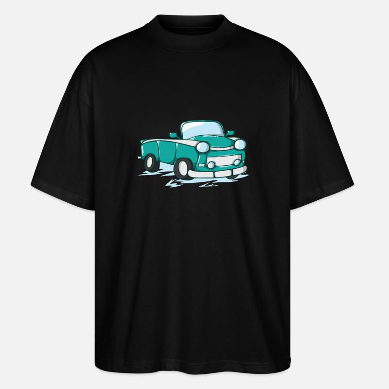 Auto Trabi as a comic - Stanley/Stella Oversized Unisex Organic T-shirt Blaster 2.0 - black
