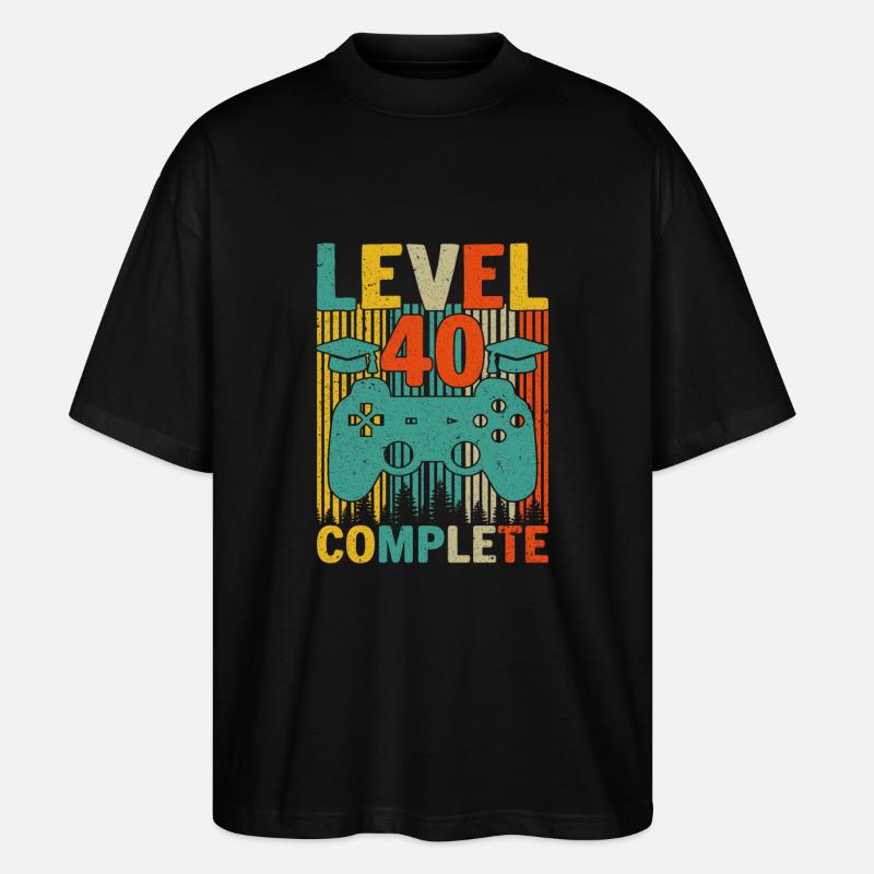 Niveau 40 Complété - T-shirt bio Blaster 2.0 coupe oversize Stanley/Stella Unisexe - noir