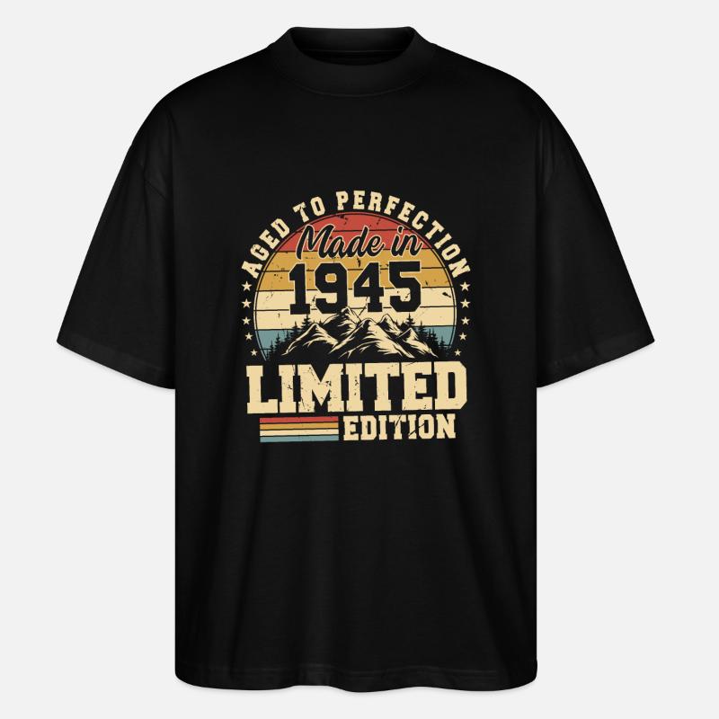 Einzigartig seit 1945 - Stanley/Stella Oversized Unisex Bio T-Shirt Blaster 2.0 - Schwarz