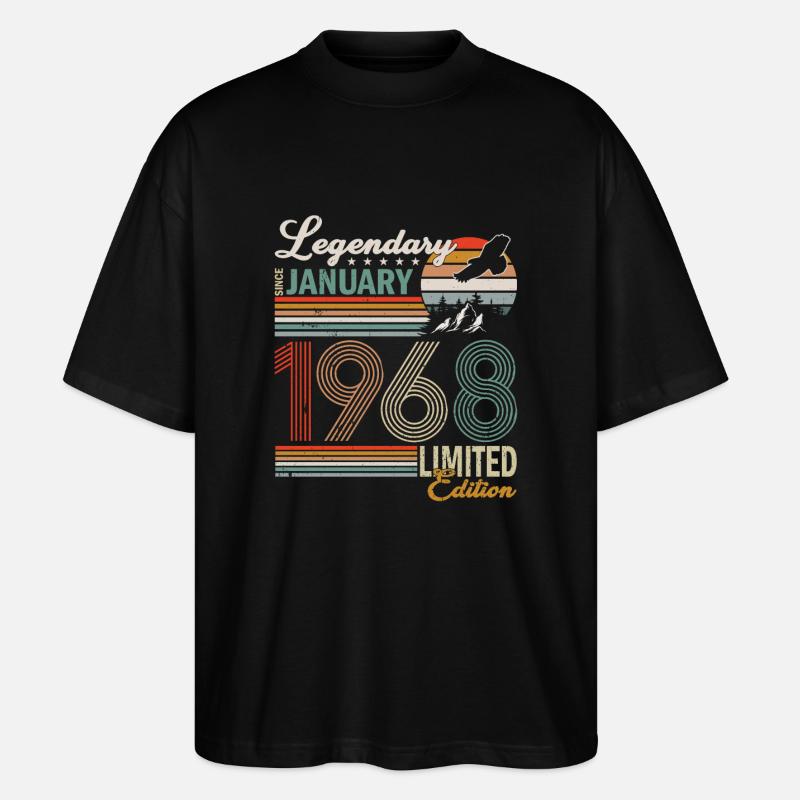 Légendaire depuis janvier 1968 - T-shirt bio Blaster 2.0 coupe oversize Stanley/Stella Unisexe - noir