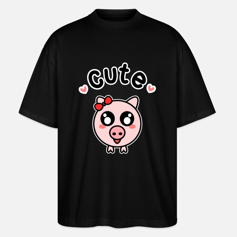 Cochon fermier cochon doux - T-shirt bio Blaster 2.0 coupe oversize Stanley/Stella Unisexe - noir