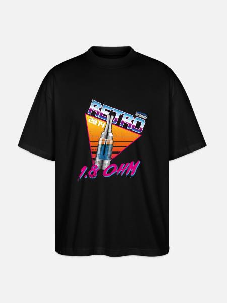 retro 1,8ohm - Stanley/Stella Oversized Unisex Bio T-Shirt Blaster 2.0 - Schwarz