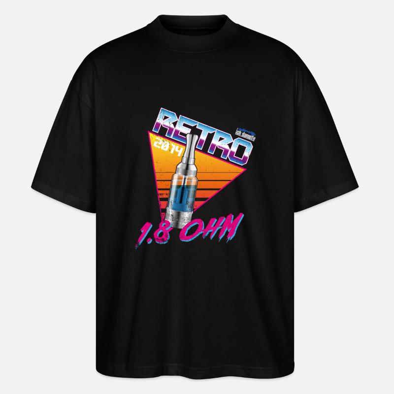 retro 1,8ohm - Stanley/Stella Oversized Unisex Bio T-Shirt Blaster 2.0 - Schwarz