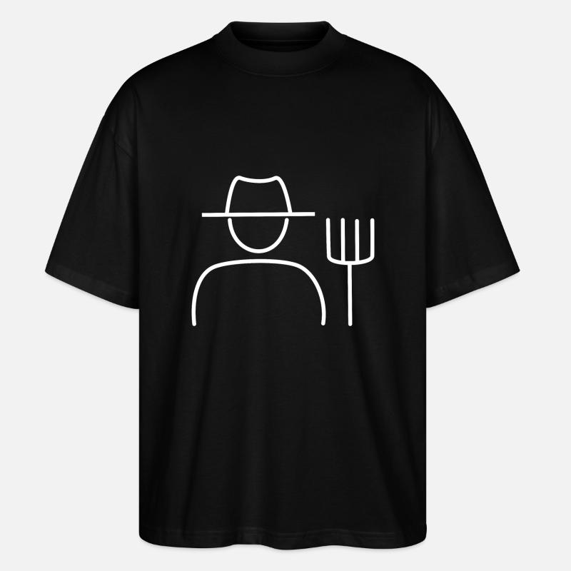 farmer - Stanley/Stella Oversized Unisex Bio T-Shirt Blaster 2.0 - Schwarz