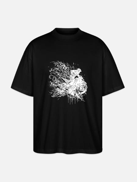 Racing Motorcycle Splash Style - Stanley/Stella Oversized Unisex Organic T-shirt Blaster 2.0 - black