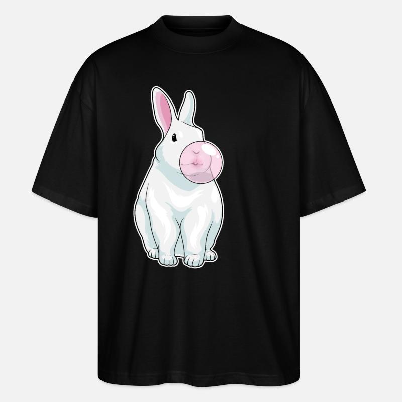 Hase Kaugummi - Stanley/Stella Oversized Unisex Bio T-Shirt Blaster 2.0 - Schwarz
