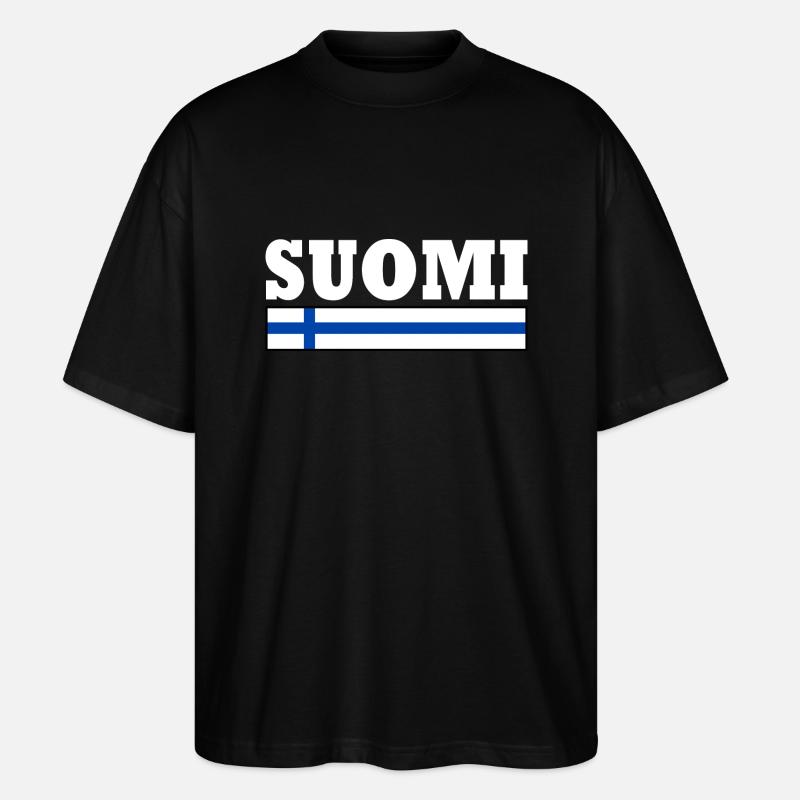 Suomi - Stanley/Stella Oversized Unisex Bio T-Shirt Blaster 2.0 - Schwarz