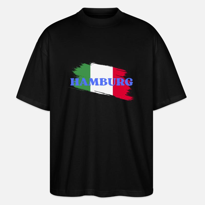 Hamburg - Stanley/Stella Oversized Unisex Bio T-Shirt Blaster 2.0 - Schwarz