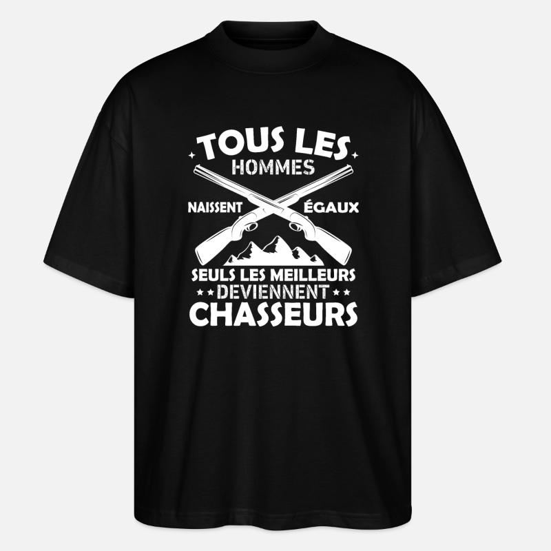 Les meilleurs deviennent chasseurs - T-shirt bio Blaster 2.0 coupe oversize Stanley/Stella Unisexe - noir