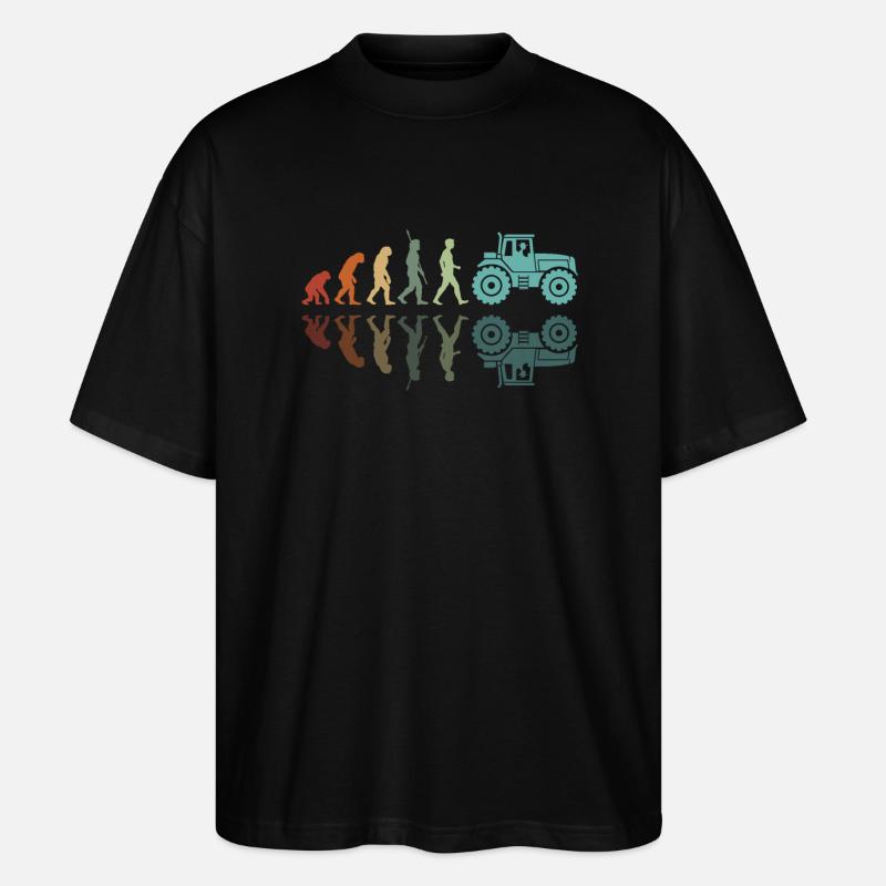Evolution du tracteur - T-shirt bio Blaster 2.0 coupe oversize Stanley/Stella Unisexe - noir