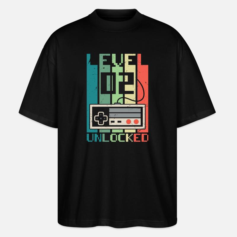 Level 2 Unlocked - Stanley/Stella Oversized Unisex Organic T-shirt Blaster 2.0 - black
