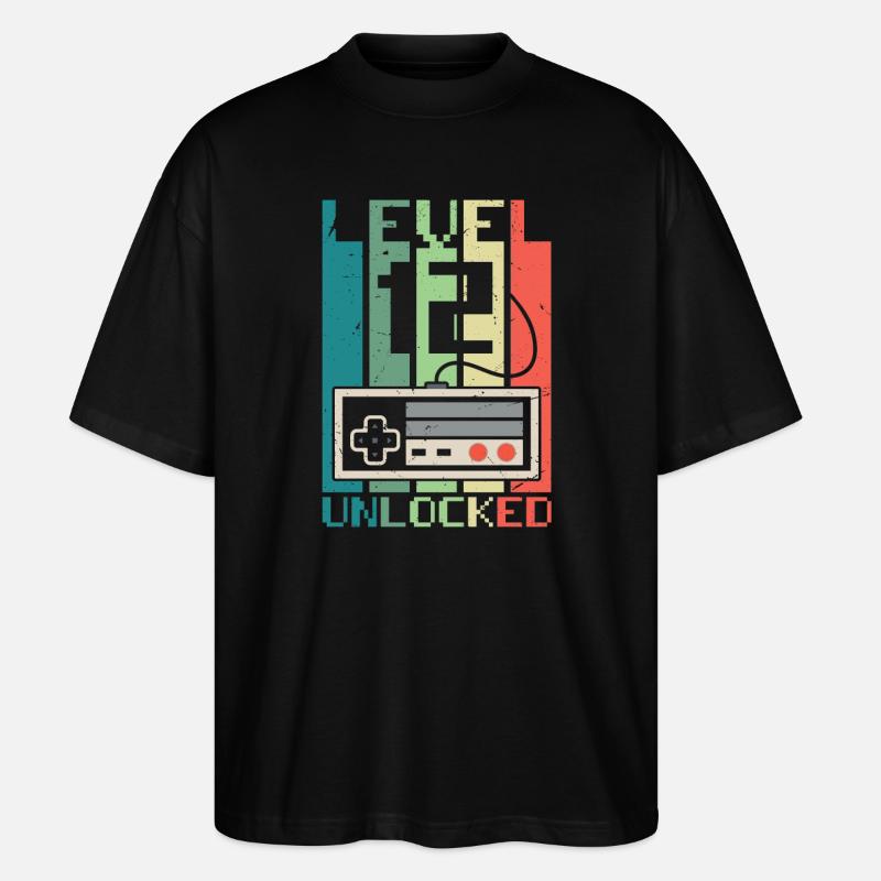 Level 12 freigeschaltet - Stanley/Stella Oversized Unisex Bio T-Shirt Blaster 2.0 - Schwarz
