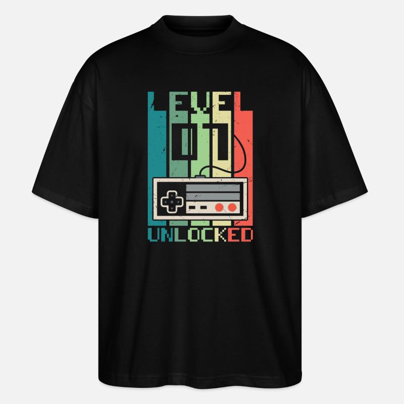 Level 7 Unlocked - Stanley/Stella Oversized Unisex Organic T-shirt Blaster 2.0 - black