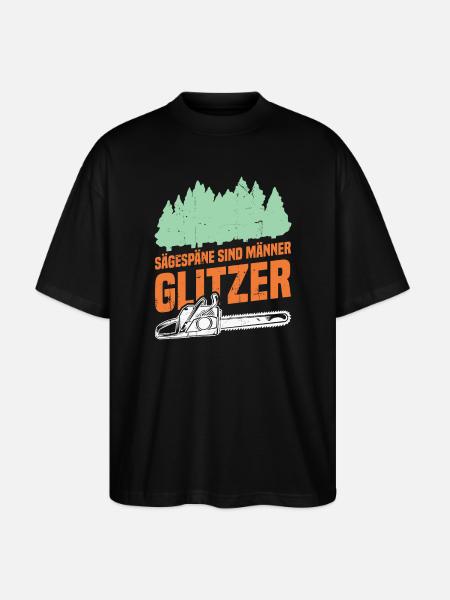 Sawdust is men's glitter - Stanley/Stella Oversized Unisex Organic T-shirt Blaster 2.0 - black