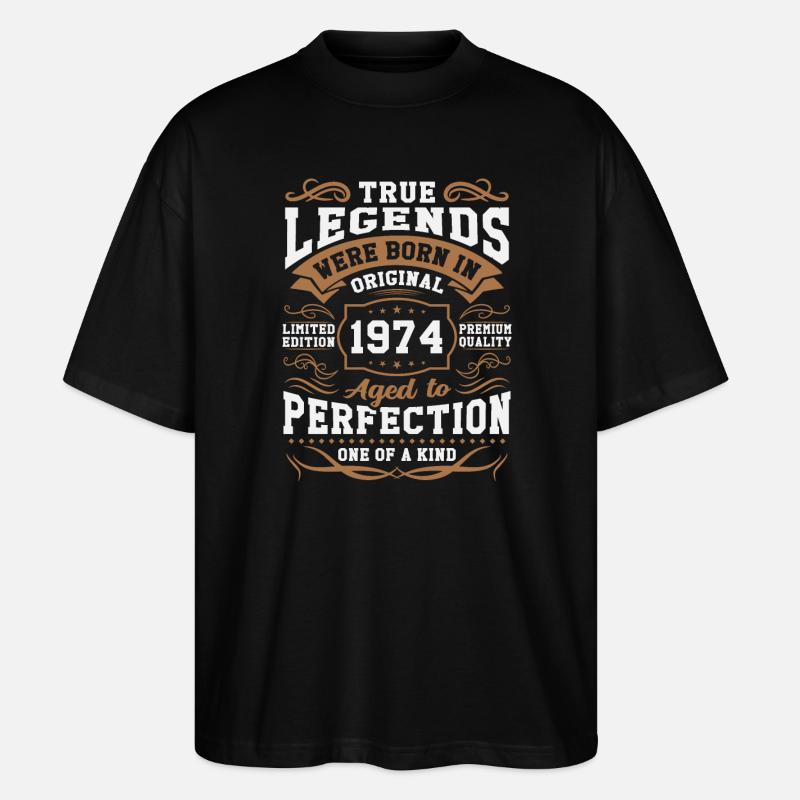 Légendes Né en 1974 - T-shirt bio Blaster 2.0 coupe oversize Stanley/Stella Unisexe - noir