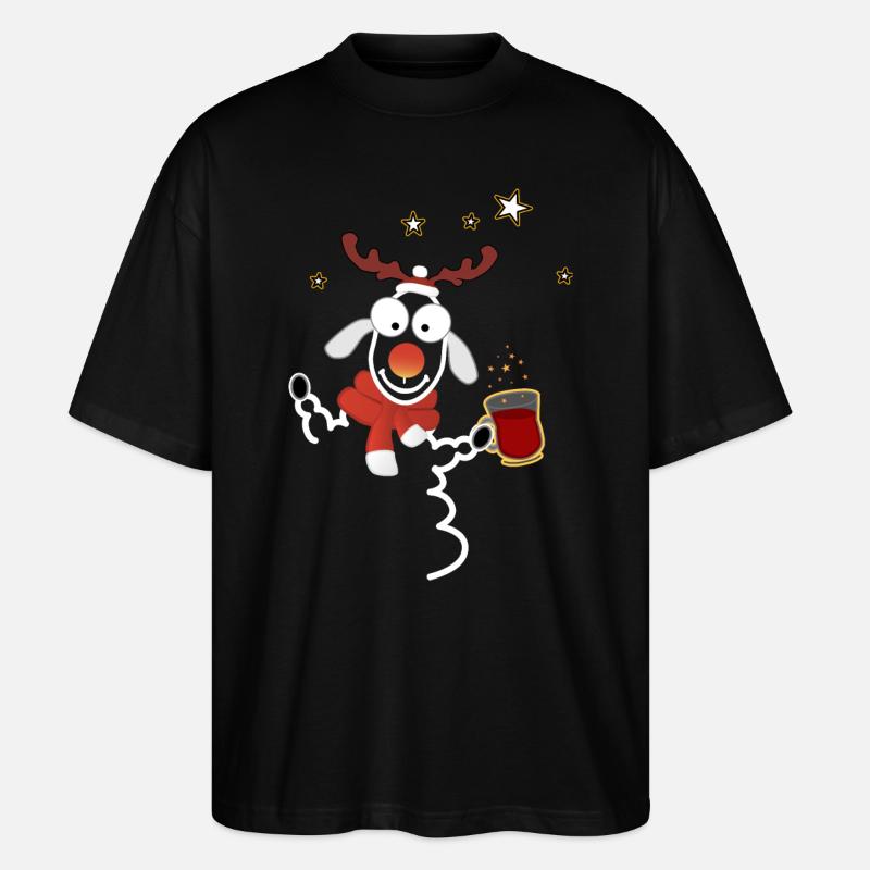 Glühwein - Stanley/Stella Oversized Unisex Bio T-Shirt Blaster 2.0 - Schwarz