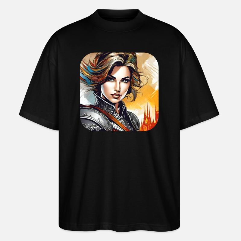 Stolze Kriegerin - Stanley/Stella Oversized Unisex Bio T-Shirt Blaster 2.0 - Schwarz