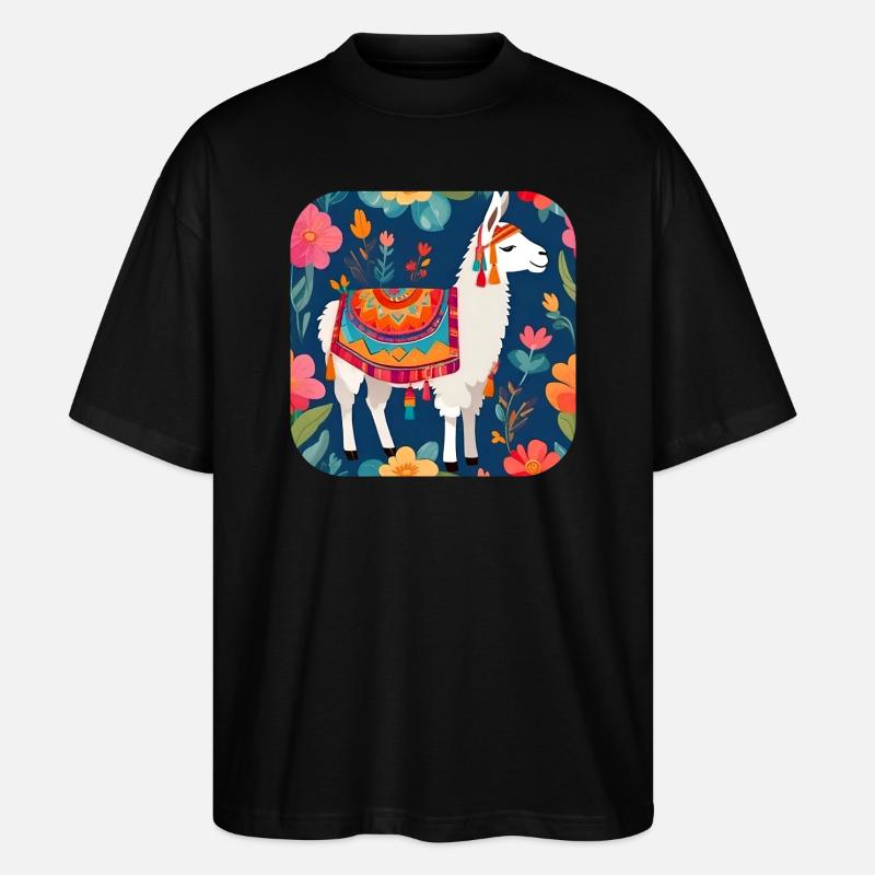 Cool Llama - Stanley/Stella Oversized Unisex Organic T-shirt Blaster 2.0 - black