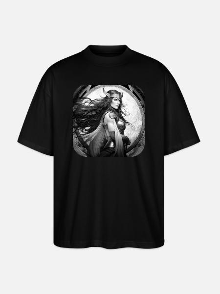 Fière Viking Germanin Shieldmaiden - T-shirt bio Blaster 2.0 coupe oversize Stanley/Stella Unisexe - noir