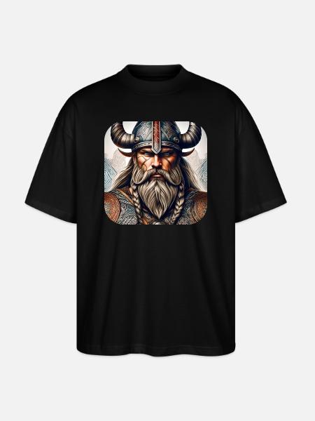 Stolzer Wikinger Krieger Germane - Stanley/Stella Oversized Unisex Bio T-Shirt Blaster 2.0 - Schwarz