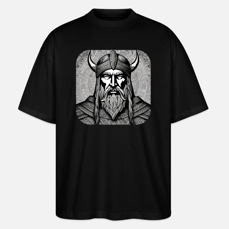 Stolzer Wikinger Krieger Germane - Stanley/Stella Oversized Unisex Bio T-Shirt Blaster 2.0 - Schwarz