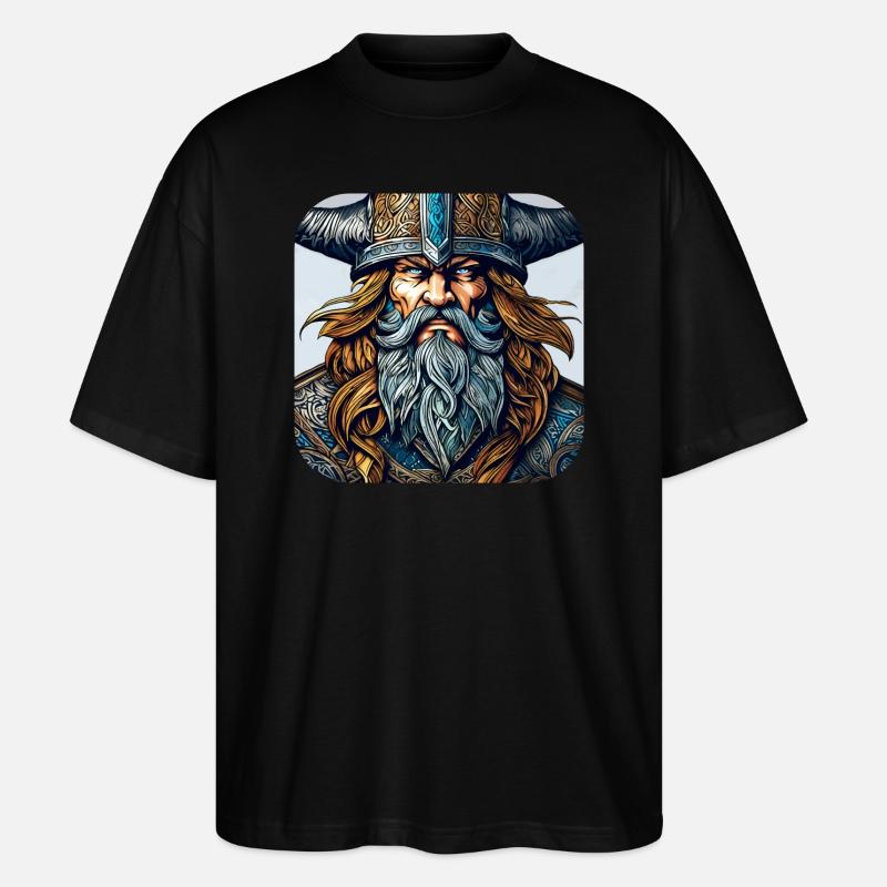 Stolzer Wikinger Krieger Germane - Stanley/Stella Oversized Unisex Bio T-Shirt Blaster 2.0 - Schwarz
