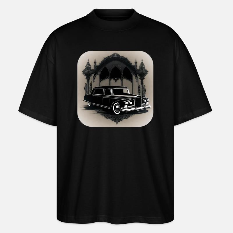 Cooler Oldtimer Leichenwagen - Stanley/Stella Oversized Unisex Bio T-Shirt Blaster 2.0 - Schwarz