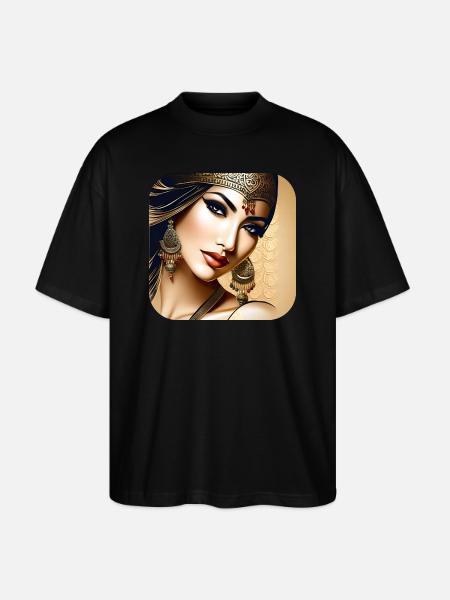 Mystical oriental belly dancer - Stanley/Stella Oversized Unisex Organic T-shirt Blaster 2.0 - black