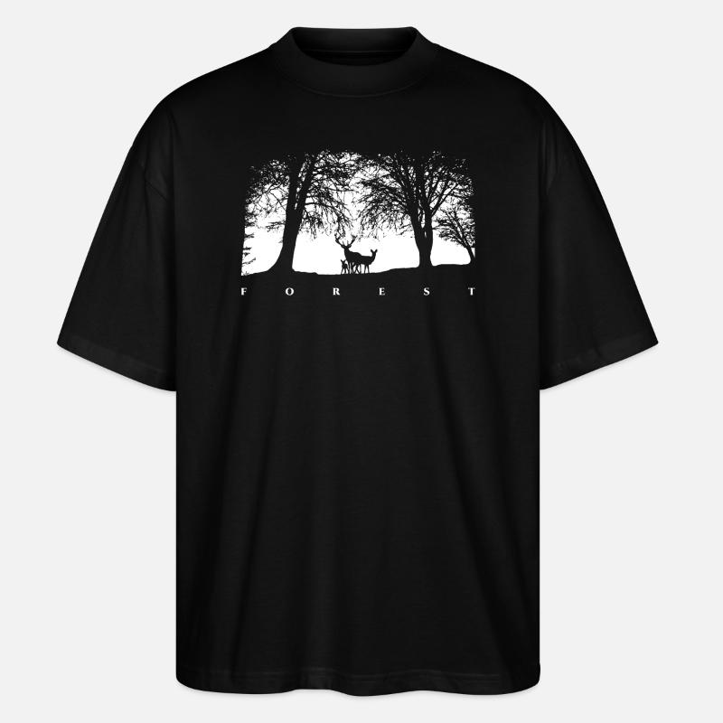 Forêt Blanche - T-shirt bio Blaster 2.0 coupe oversize Stanley/Stella Unisexe - noir