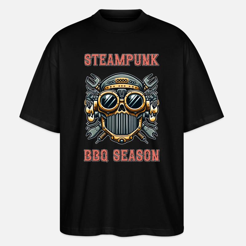 Steampunk BBQ Season 4 - Stanley/Stella Oversized Unisex Bio T-Shirt Blaster 2.0 - Schwarz