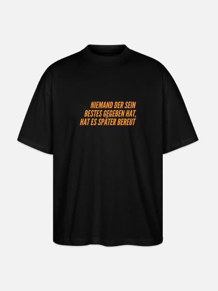 sein Bestes geben - Stanley/Stella Oversized Unisex Bio T-Shirt Blaster 2.0 - Schwarz