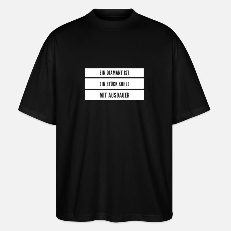 Ausdauer geht immer - Stanley/Stella Oversized Unisex Bio T-Shirt Blaster 2.0 - Schwarz
