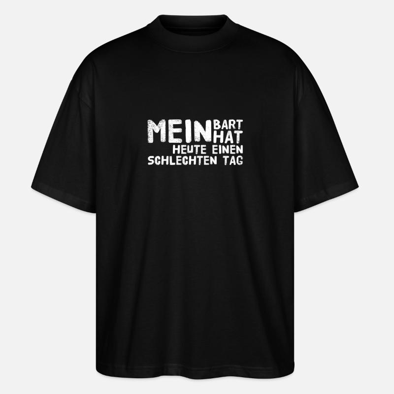 mein Bart und ich - Stanley/Stella Oversized Unisex Bio T-Shirt Blaster 2.0 - Schwarz