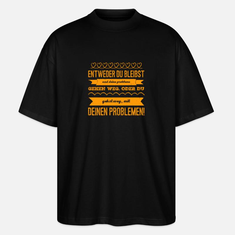 bist du mutig? - Stanley/Stella Oversized Unisex Bio T-Shirt Blaster 2.0 - Schwarz