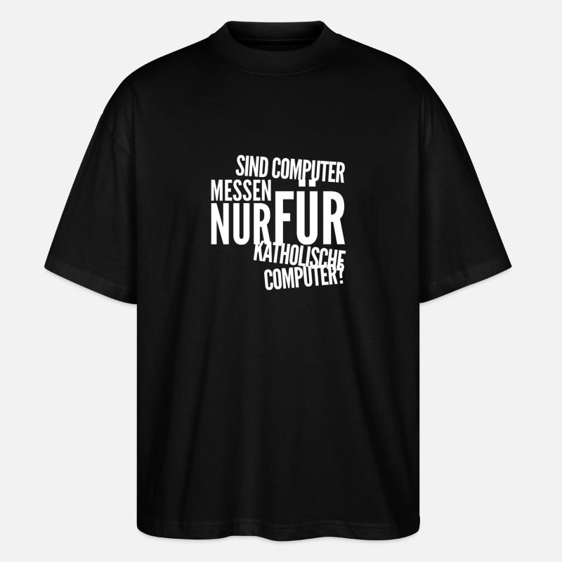 auf der Computermesse - Stanley/Stella Oversized Unisex Bio T-Shirt Blaster 2.0 - Schwarz