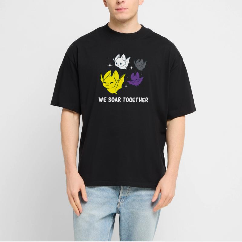 Non Binary - Non Binary Pride - Non Binary NB Flag Stanley/Stella Oversized Unisex Organic T-shirt Blaster 2.0