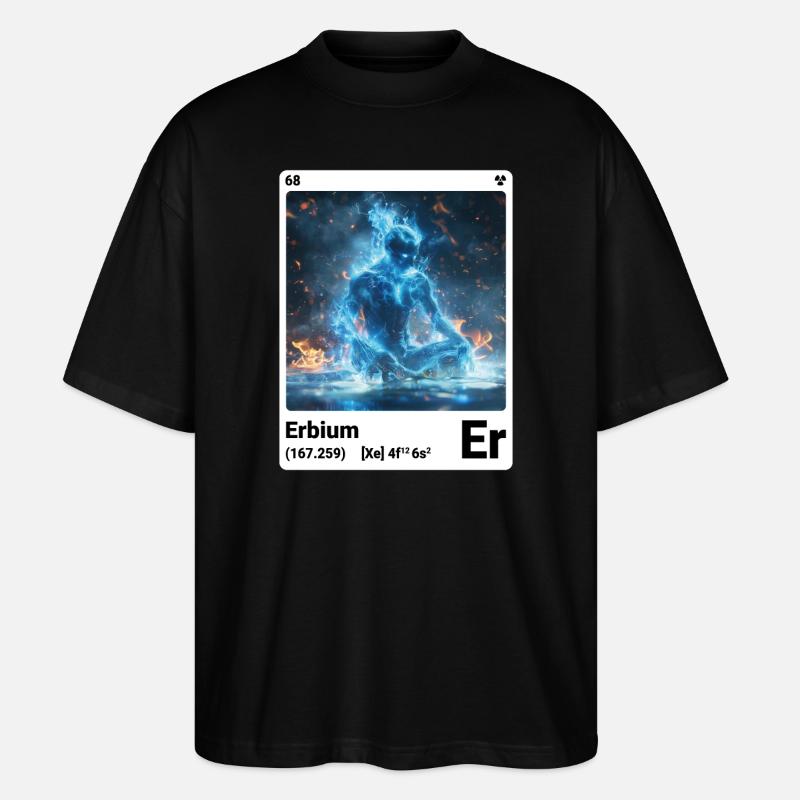 AI am Erbium (wt) - Stanley/Stella Oversized Unisex Organic T-shirt Blaster 2.0 - black
