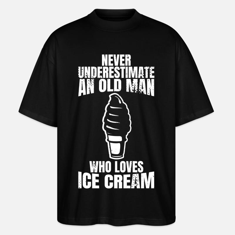 Eiscreme Opa - Stanley/Stella Oversized Unisex Bio T-Shirt Blaster 2.0 - Schwarz