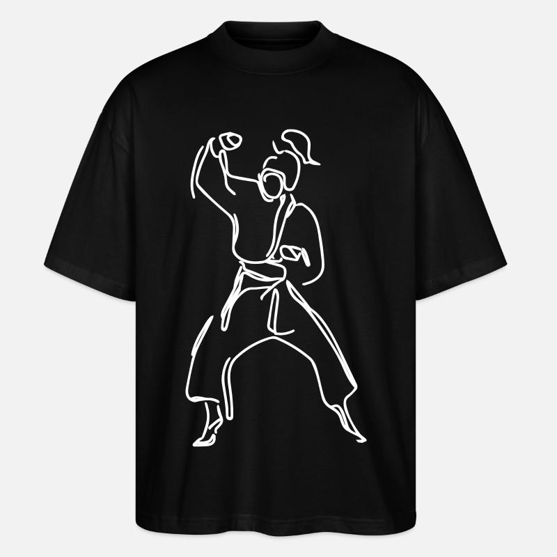 Weibliche Karateka - Stanley/Stella Oversized Unisex Bio T-Shirt Blaster 2.0 - Schwarz
