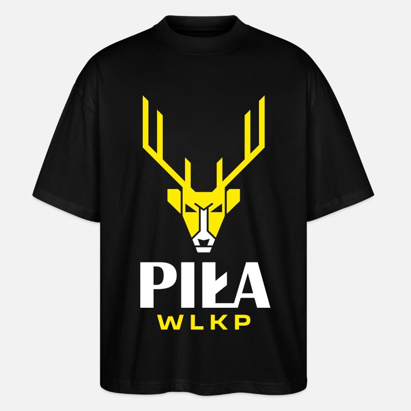 City Saw Deer Logo - Stanley/Stella Oversized Unisex Bio T-Shirt Blaster 2.0 - Schwarz