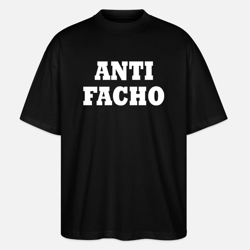 Anti facho - Stanley/Stella Oversized Unisex Bio T-Shirt Blaster 2.0 - Schwarz