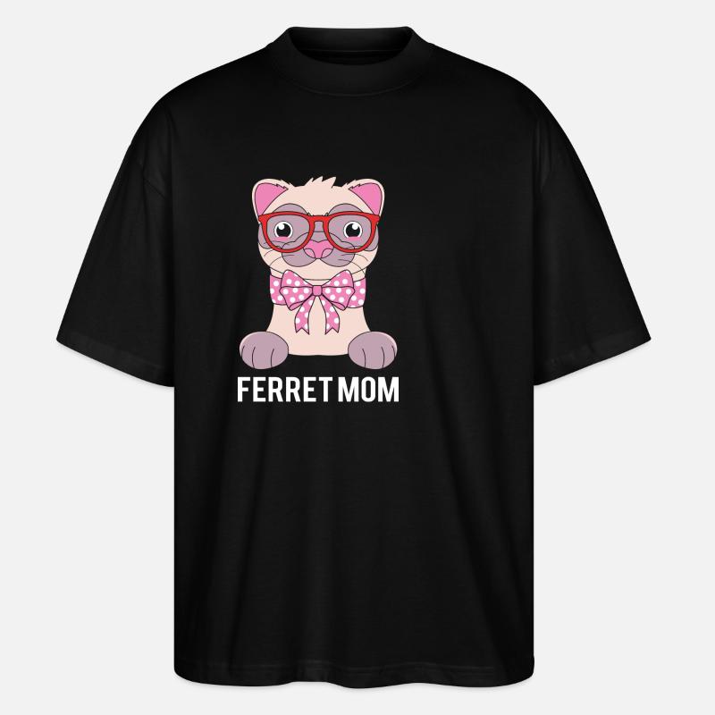 Frettchen - Stanley/Stella Oversized Unisex Bio T-Shirt Blaster 2.0 - Schwarz
