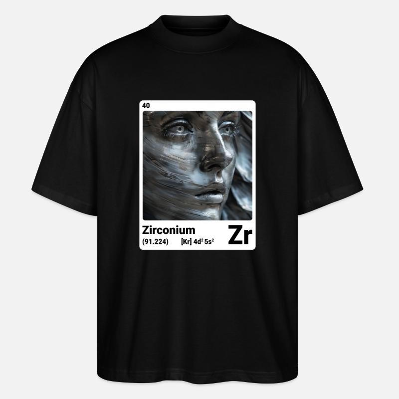 AI am Zirkonium (wt) - Stanley/Stella Oversized Unisex Bio T-Shirt Blaster 2.0 - Schwarz