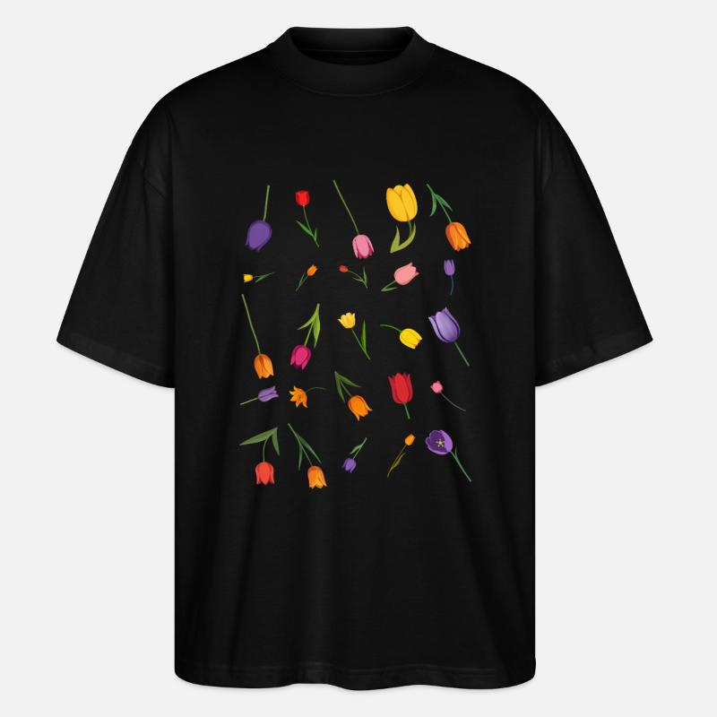 Fleur - T-shirt bio Blaster 2.0 coupe oversize Stanley/Stella Unisexe - noir